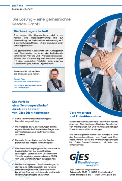 Servicegesellschaft Flyer