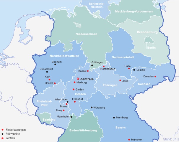 Niederlassungen der Geschäftsbereiche